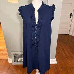 Lilly Pulitzer Adalee Shift Dress, Lined, Sleeveless, True Navy, Size 14, NWT